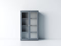 Vitrina Vitrina de metal y cristal 90x40x150 cm - gris oscuro - diseño moderno con 2 puertas