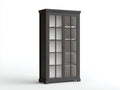 Vitrina alta con 2 puertas de vidrio 100 x 42 x 190 cm - Gris antracita - Diseño clásico con frentes acristalados para salón y comedor