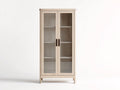 Vitrina Vitrina de madera y cristal 85x40x160 cm - madera clara - diseño moderno con 2 puertas